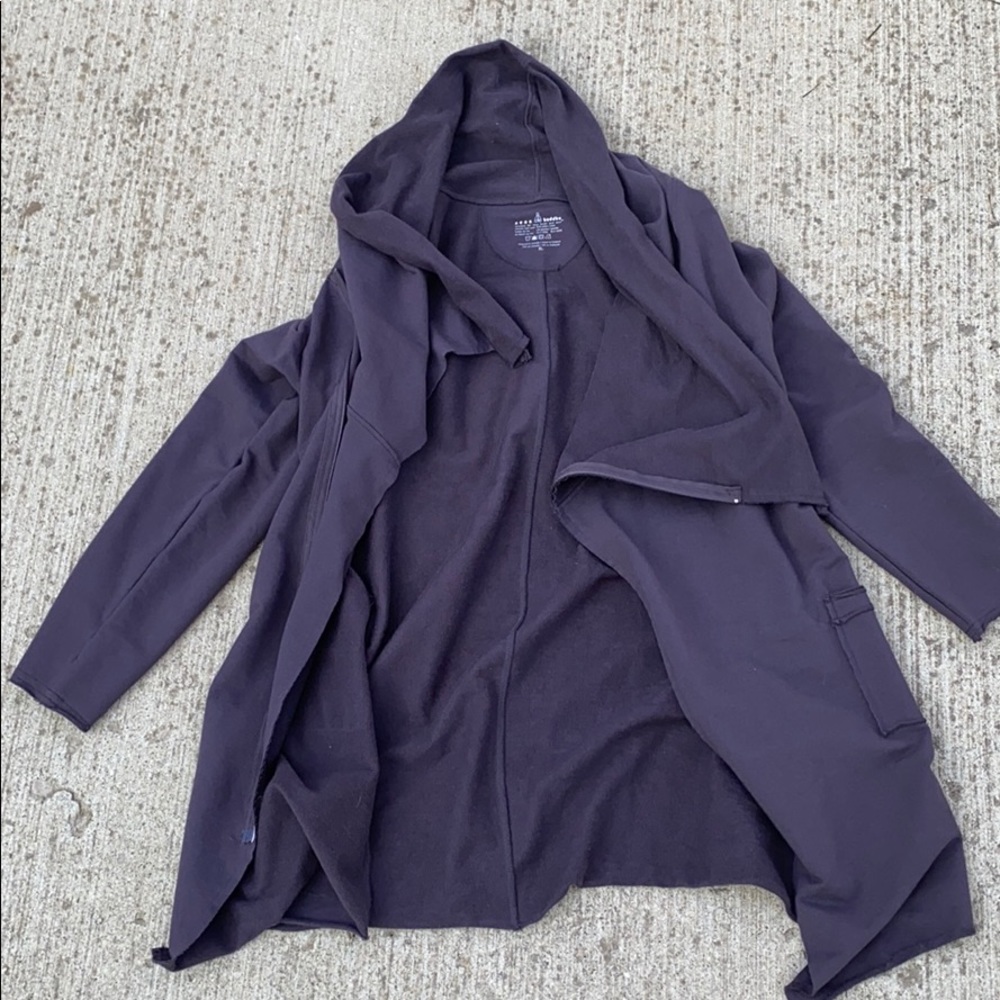 NWOT Dark purplish-gray neon Buddha fullzip jacket